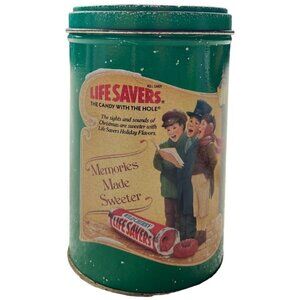 LIFE SAVERS Candy Tin Box Holiday Keepsake 1990 Empty